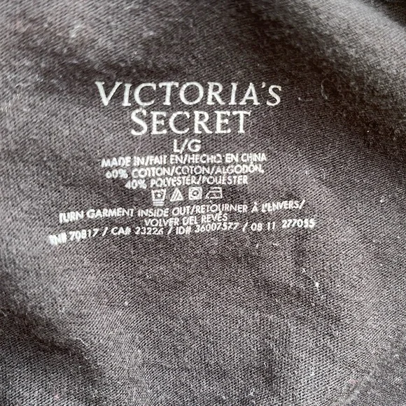 EUC Victoria’s Secret black pajamas with sequence - Picture 9 of 13
